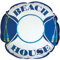 Rightside Design I Sea Life Coastal Beach House Preserver Outdoor Sunbrella Throw Pillow RLP1154